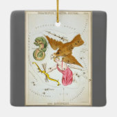 ウラニア鏡ヴィンテージ天文学の天球図 セラミックオーナメント (裏面)