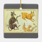 ウラニア鏡ヴィンテージ天文学の天球図 セラミックオーナメント (裏面)