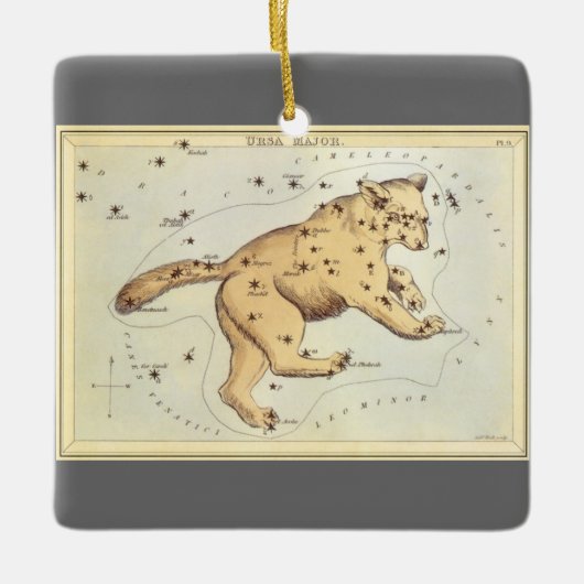 ウラニア鏡ヴィンテージ天文学の天球図 セラミックオーナメント (正面)