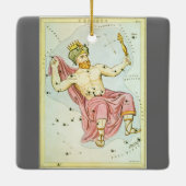 ウラニア鏡ヴィンテージ天文学の天球図 セラミックオーナメント (裏面)