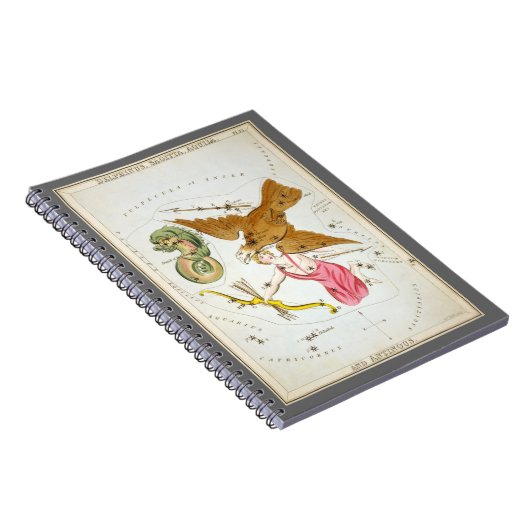 ウラニア鏡ヴィンテージ天文学の天球図 ノートブック (右側)
