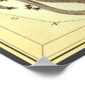 ウラニア鏡ヴィンテージ天文学の天球図 ポスター (角)