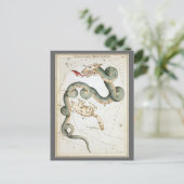 ウラニア鏡ヴィンテージ天文学の天球図 ポストカード (スタンド正面)