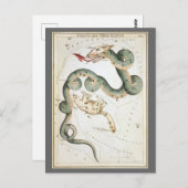 ウラニア鏡ヴィンテージ天文学の天球図 ポストカード (正面/裏面)