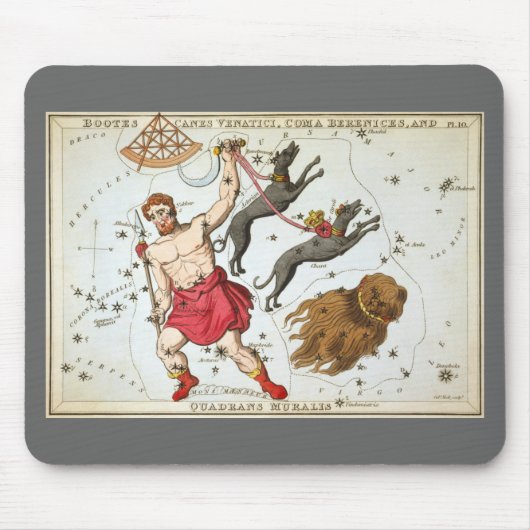 ウラニア鏡ヴィンテージ天文学の天球図 マウスパッド (正面)