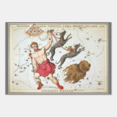 ウラニア鏡ヴィンテージ天文学の天球図 ラッピングペーパーシート (正面)