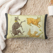 ウラニア鏡ヴィンテージ天文学の天球図 ランバークッション (ブランケット)