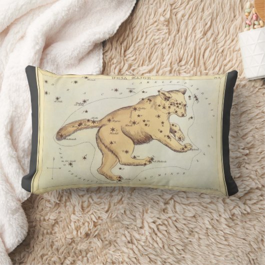 ウラニア鏡ヴィンテージ天文学の天球図 ランバークッション (ブランケット)