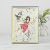 ウラニア鏡ヴィンテージ天文学の天球図 招待状 (スタンド正面)