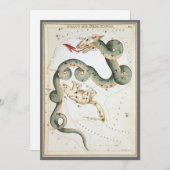 ウラニア鏡ヴィンテージ天文学の天球図 招待状 (正面/裏面)