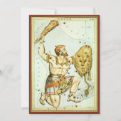 ウラニア鏡ヴィンテージ天文学の天球図 招待状 (正面)