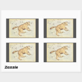 ウラニア鏡ヴィンテージ天文学の天球図 長方形シール (シート)