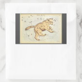 ウラニア鏡ヴィンテージ天文学の天球図 長方形シール (バッグ)