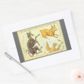 ウラニア鏡ヴィンテージ天文学の天球図 長方形シール (封筒)