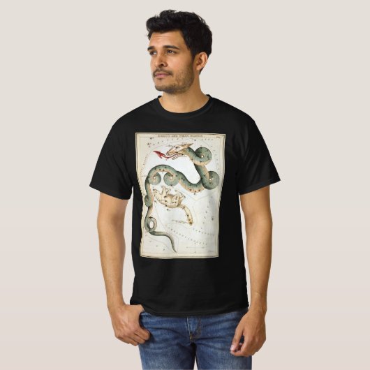 ウラニア鏡ヴィンテージ天文学の天球図 Tシャツ (正面フル)