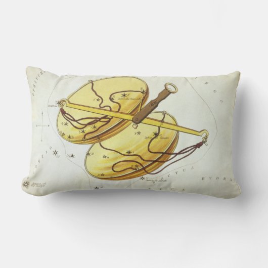 ウラニア鏡ヴィンテージ天秤座 ランバークッション (正面)