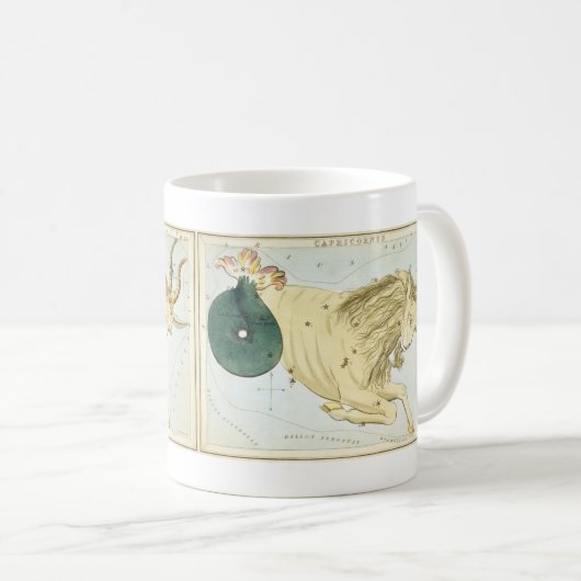 ウラニア鏡ヴィンテージ山羊座星座 コーヒーマグカップ (正面右)