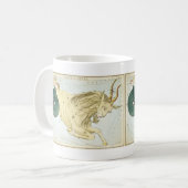 ウラニア鏡ヴィンテージ山羊座星座 コーヒーマグカップ (正面左)