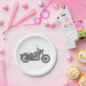 ウラルバイクイラストレーション紙パーティープレート ペーパープレート (パーティー)