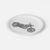 ウラルバイクイラストレーション紙パーティープレート ペーパープレート (アングル)