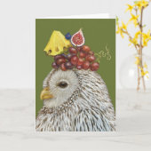 ウラルフクロウのカードのオーソン カード (黄色い花)