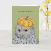 ウラル・フクロウのグリーティングカードをローラン カード (黄色い花)