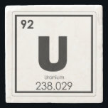 ウラン元素の記号化学方式 ストーンコースター<br><div class="desc">ウラン元素の記号化学方式のオタク科学原子</div>