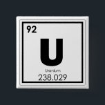 ウラン元素の記号化学方式 缶バッジ<br><div class="desc">ウラン元素の記号化学方式のオタク科学原子</div>