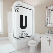 ウラン化学元素記号化学式 シャワーカーテン (インサイチュ)