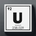 ウラン化学元素記号化学式 フォトプラーク<br><div class="desc">ウラン化学元素記号化学式ギーク科学原子</div>