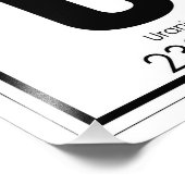 ウラン化学元素記号化学式 フォトプリント            (角)