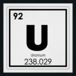 ウラン化学元素記号化学式 ポスター<br><div class="desc">ウラン化学元素記号化学式ギーク科学原子</div>