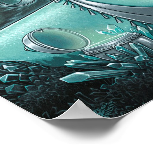 ウリエイリアンマーメイドクリスタルドラゴンシティポスター ポスター (角)