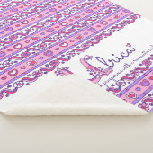 ウリカの名前はハートと花芸術毛布を意味する シェルパブランケット (3/4)