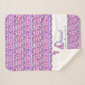 ウリカの名前はハートと花芸術毛布を意味する シェルパブランケット (正面(横))