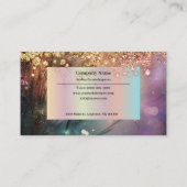 ウリカダークバラグリッターハロービジネスカード 名刺 (裏面)