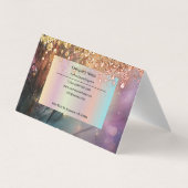 ウリカダークバラグリッターハロー折り畳み名刺 名刺 (裏面)