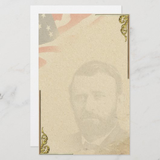 ウリッセースS.グラントの内戦の個人的な文房具 便箋 (正面/裏面)