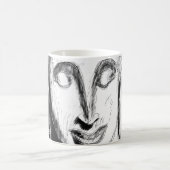 ウリングブッダワットホバンコクタイB&W コーヒーマグカップ (中央)