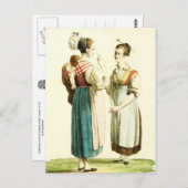 ウリ伝統的カントンのスイスの衣装 ポストカード (正面/裏面)