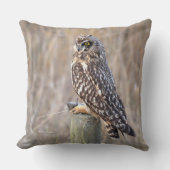 ウルで短い耳を持つフクロウ クッション (正面)