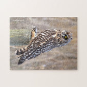 ウルで短い耳を持つフクロウ ジグソーパズル (横)