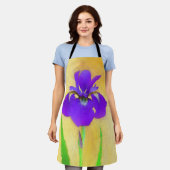 ウルひげ絵画ひげ虹彩のオリジナル- Flower Art エプロン (着用した状態)