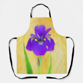 ウルひげ絵画ひげ虹彩のオリジナル- Flower Art エプロン (正面)