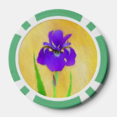 ウルひげ絵画ひげ虹彩のオリジナル- Flower Art ポーカーチップ (裏面)