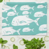 ウルアパピオハワイアンフィッシュスクール – 魚釣り キッチンタオル (折り畳み)