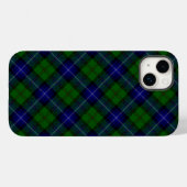 ウルクハートタータンチェックブルーグリーンプレイド Case-Mate iPhoneケース (裏面 (横))