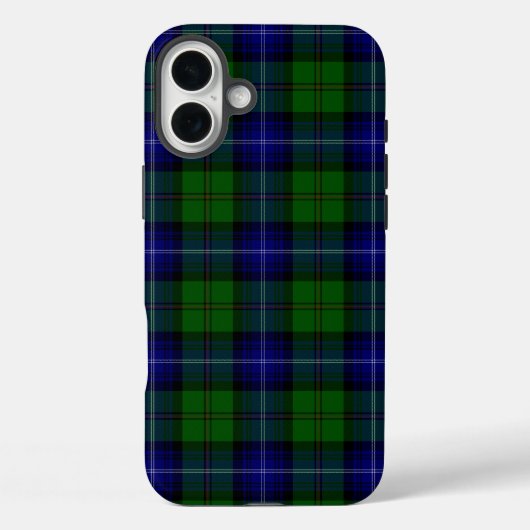 ウルクハートタータンチェックブルーグリーンプレイド Case-Mate iPhoneケース (裏面)