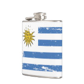 ウルグアイのグランジな旗 フラスク (左)