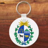 ウルグアイのコートオブアームズキーチェーン キーホルダー (正面)